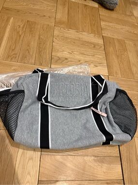 Gray & Black Athletic Duffle Bag
